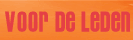 voor de Leden voor de Leden