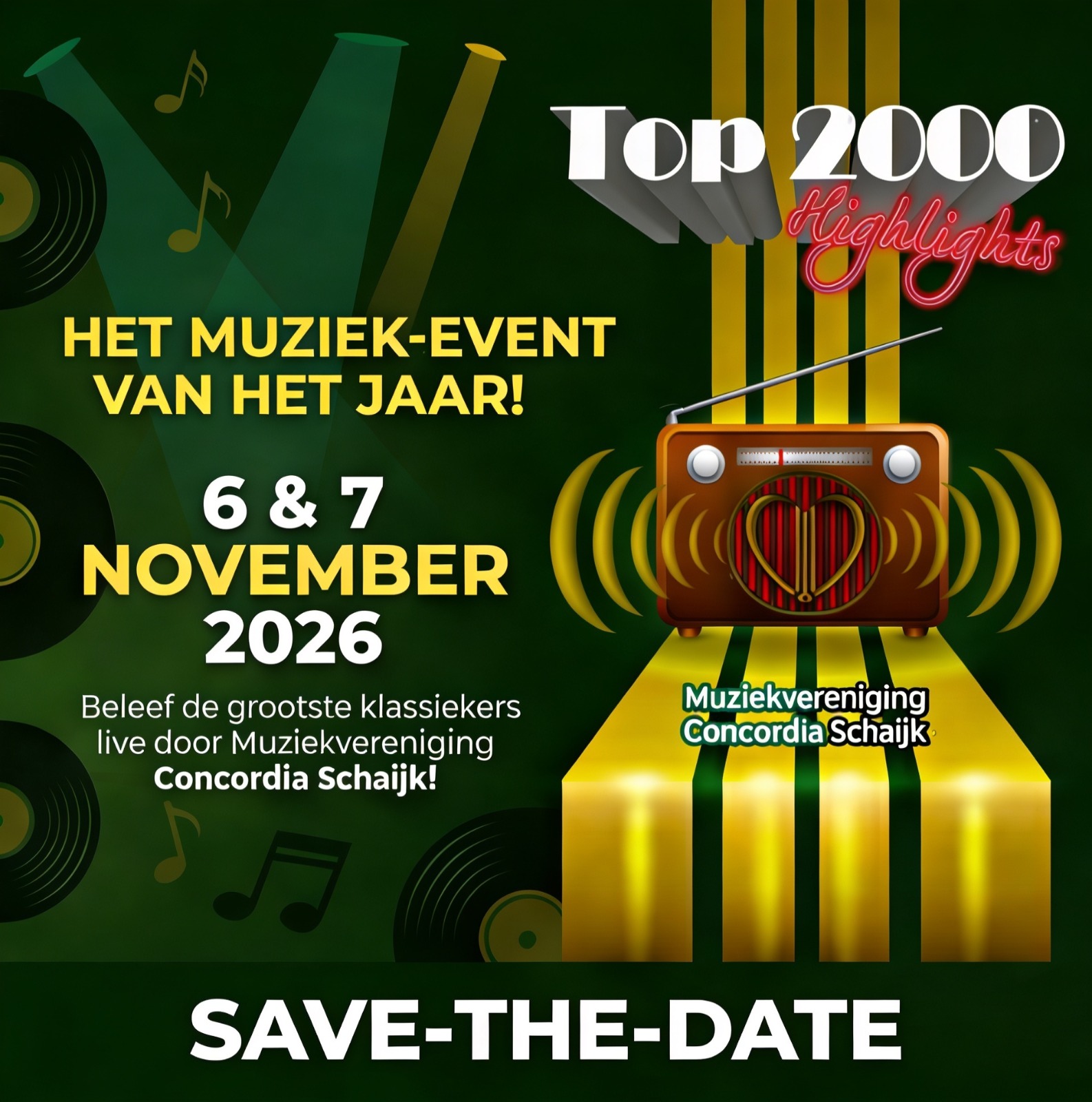 Flyer Top2000 Save-The-Data op 6 en 7 November